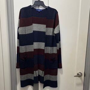 Apt. 9 Women's Colorblock Cardigan - Navy, Gray, Burgundy